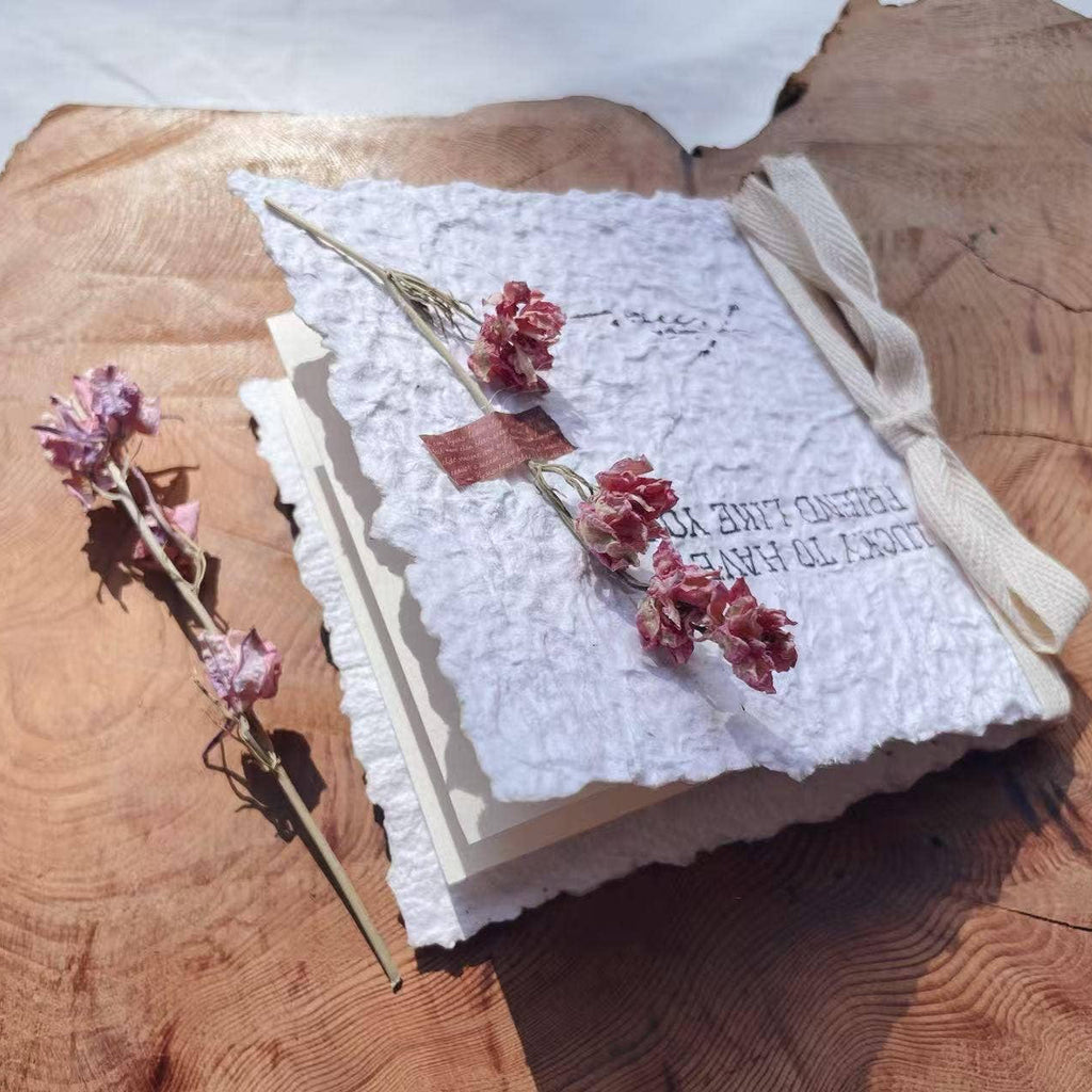 Free Spirit Larkspur Botanical Card with Real Flowers