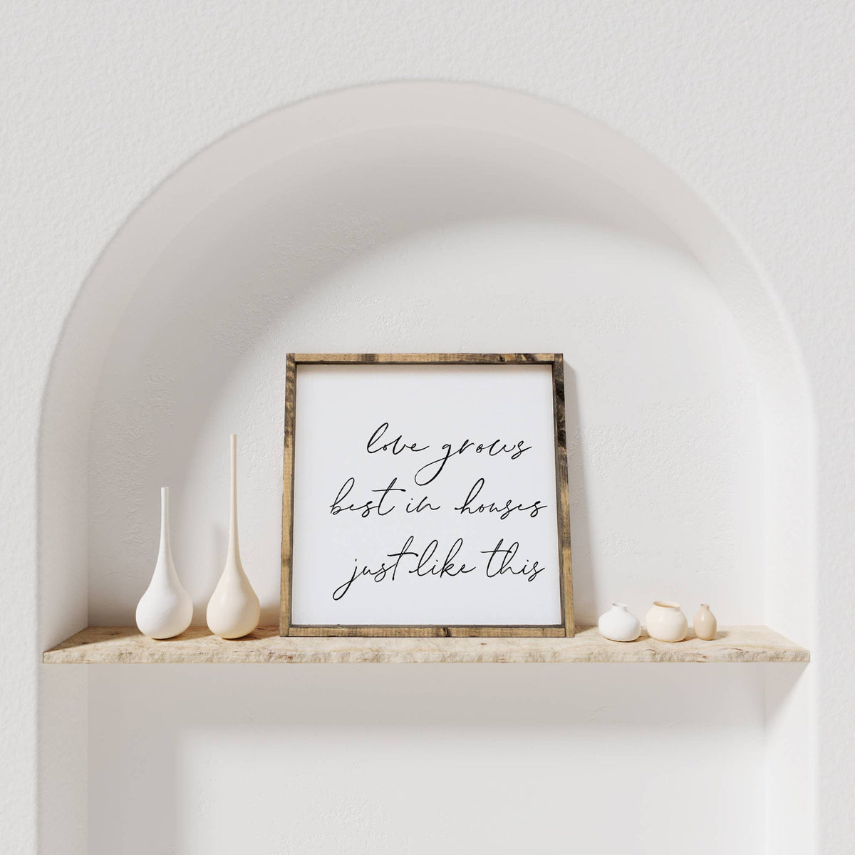 Love Grows Best in Houses Just Like This Framed Print