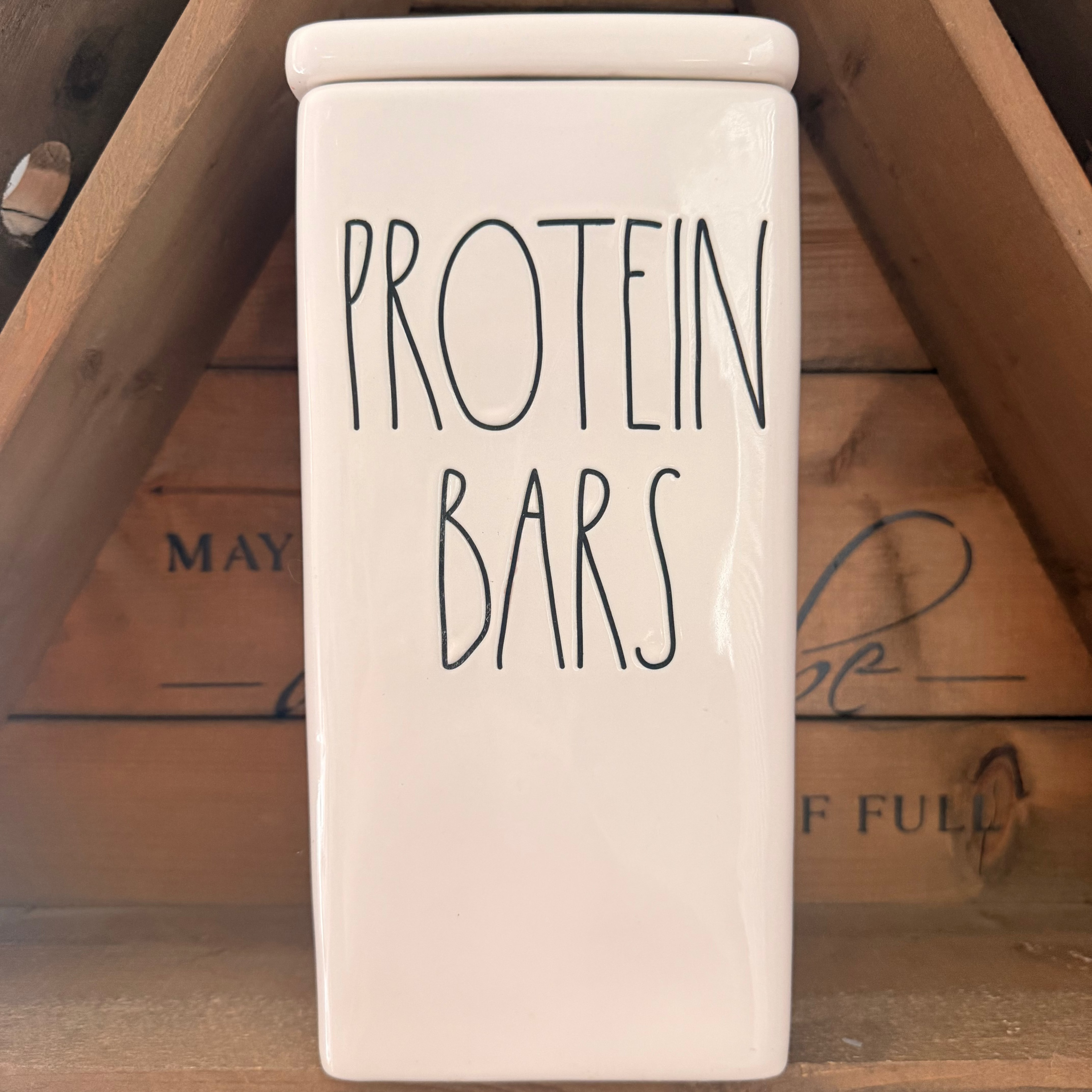 Rae Dunn Protein Bars Canister
