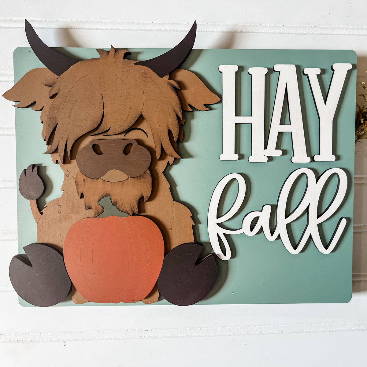 Hay Fall Highland Cow Creative Kit (Unfinished DIY)