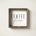 Coffee Please Framed Print, Coffee Station Decor, Coffee Art